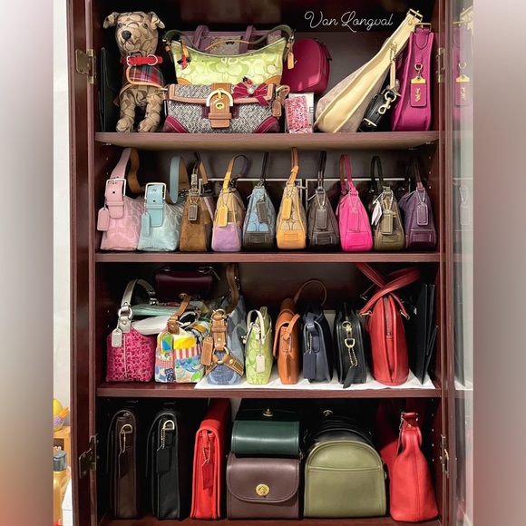 ❌SOLD FACEBOOK❌ 100% AUTHENTIC Y2K COACH HAMPTONS MULTICOLOR PATCHWORK PURSE 💐 - Picture 10 of 10